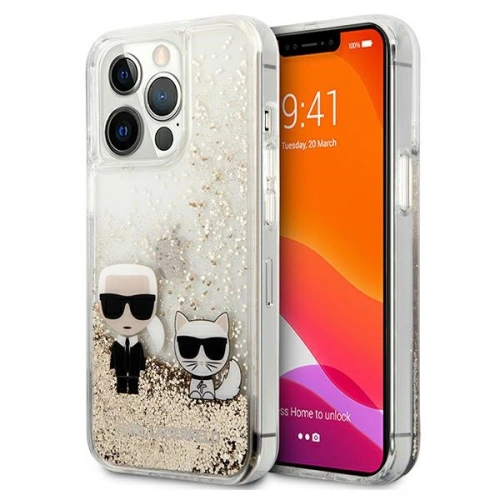 Kup Etui Karl Lagerfeld KLHCP13LGKCD Apple iPhone 13 Pro zlatý/gold hardcase Liquid Glitter Karl&Choupette - KLD602GLD - {ean13} - Sklep Home Screen