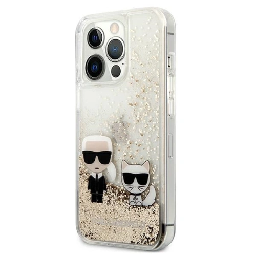 Kup Etui Karl Lagerfeld KLHCP13LGKCD Apple iPhone 13 Pro zlatý/gold hardcase Liquid Glitter Karl&Choupette - KLD602GLD - {ean13} - Sklep Home Screen