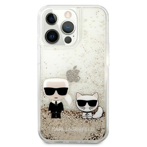 Kup Etui Karl Lagerfeld KLHCP13LGKCD Apple iPhone 13 Pro złoty/gold hardcase Liquid Glitter Karl&Choupette - KLD602GLD - {ean13} - Sklep Home Screen