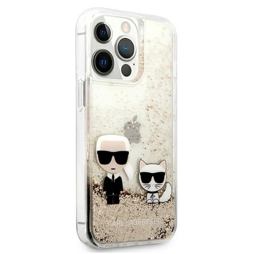 Kup Etui Karl Lagerfeld KLHCP13LGKCD Apple iPhone 13 Pro zlatý/gold hardcase Liquid Glitter Karl&Choupette - KLD602GLD - {ean13} - Sklep Home Screen