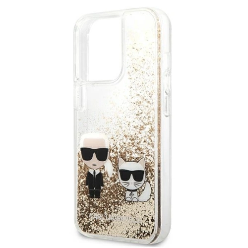 Kup Etui Karl Lagerfeld KLHCP13LGKCD Apple iPhone 13 Pro zlatý/gold hardcase Liquid Glitter Karl&Choupette - KLD602GLD - {ean13} - Sklep Home Screen