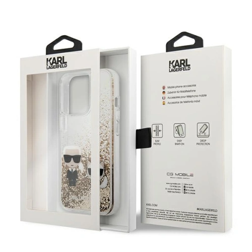 Kup Etui Karl Lagerfeld KLHCP13LGKCD Apple iPhone 13 Pro zlatý/gold hardcase Liquid Glitter Karl&Choupette - KLD602GLD - {ean13} - Sklep Home Screen