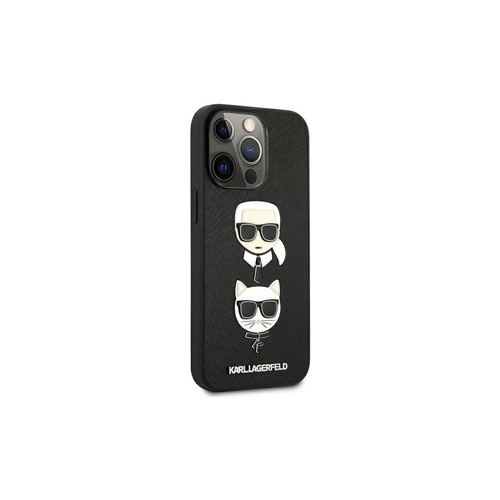 Etui Karl Lagerfeld KLHCP13LSAKICKCBK Apple iPhone 13 Pro czarny/black book Saffiano Karl & Choupette