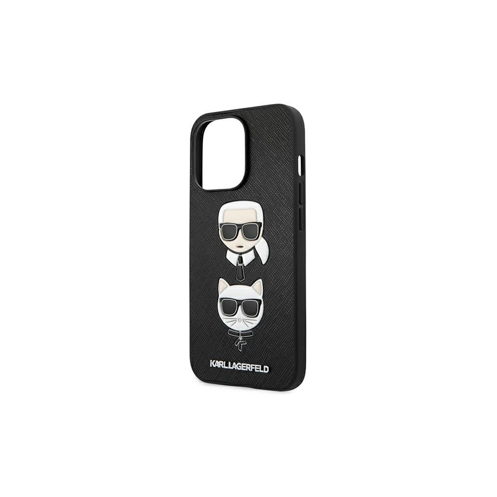 Etui Karl Lagerfeld KLHCP13LSAKICKCBK Apple iPhone 13 Pro czarny/black book Saffiano Karl & Choupette
