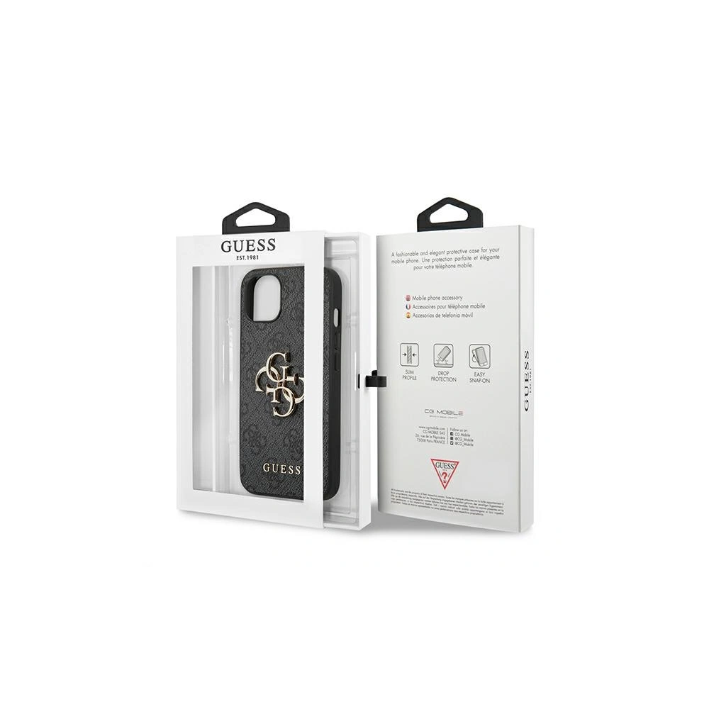 Etui Guess GUHCP13M4GMGGR Apple iPhone 13 szary/grey hardcase 4G Big Metal Logo