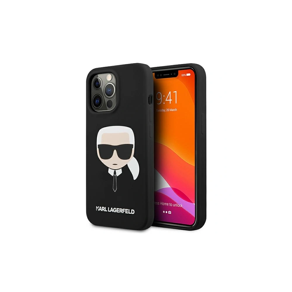 Etui Karl Lagerfeld KLHCP13LSLKHBK Apple iPhone 13 Pro czarny/black hardcase Silicone Karl`s Head