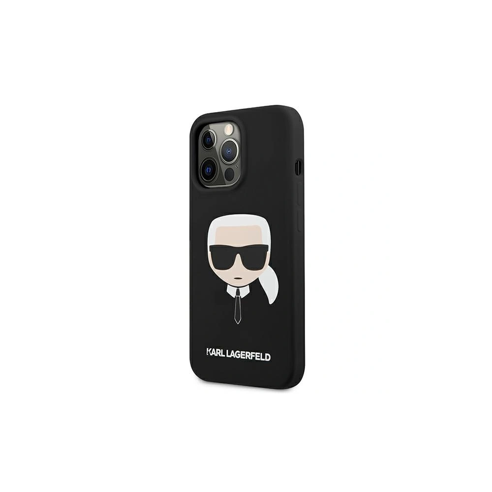 Etui Karl Lagerfeld KLHCP13LSLKHBK Apple iPhone 13 Pro czarny/black hardcase Silicone Karl`s Head