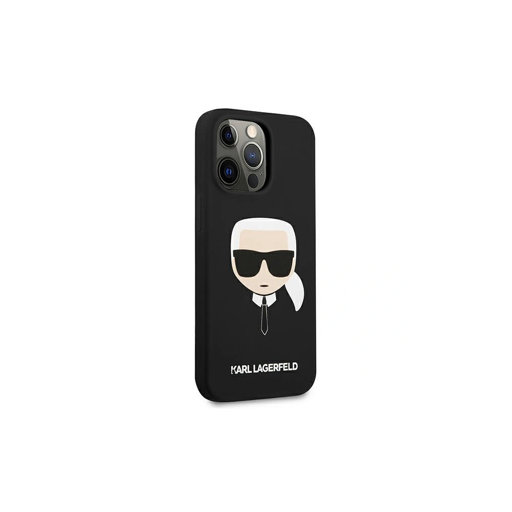 Etui Karl Lagerfeld KLHCP13LSLKHBK Apple iPhone 13 Pro czarny/black hardcase Silicone Karl`s Head