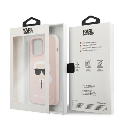 Kup Etui Karl Lagerfeld KLHCP13LSLKHLP Apple iPhone 13 Pro roz light pink hardcase Silicon Karl`s Head - KLD608PNK - {ean13} - Sklep Home Screen
