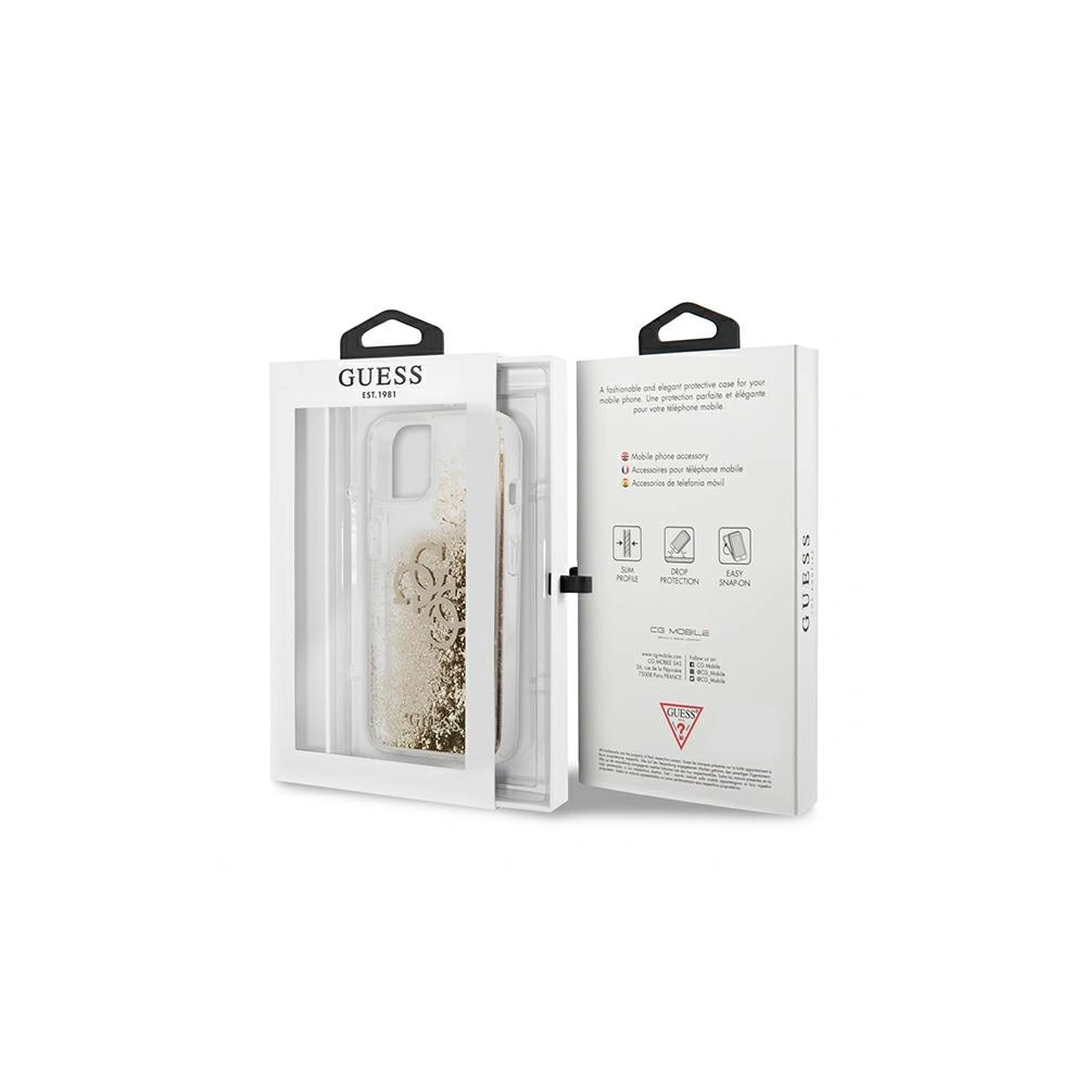 Etui Guess GUHCP13MLG4GGO Apple iPhone 13 złoty/gold hardcase 4G Big Liquid Glitter