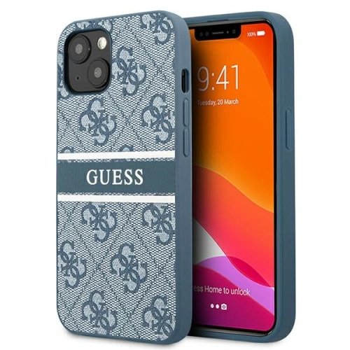 Kup Etui Guess GUHCP13S4GDBL Apple iPhone 13 mini albastru/blue hardcase 4G Stripe - GUE1279BLU - {ean13} - Sklep Home Screen
