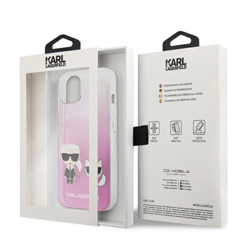 Kup Case Karl Lagerfeld KLHCP13MCKTRP Apple iPhone 13 Hardcase rosa/pink Karl & Choupette - KLD614PNK - {ean13} - Sklep Home Screen