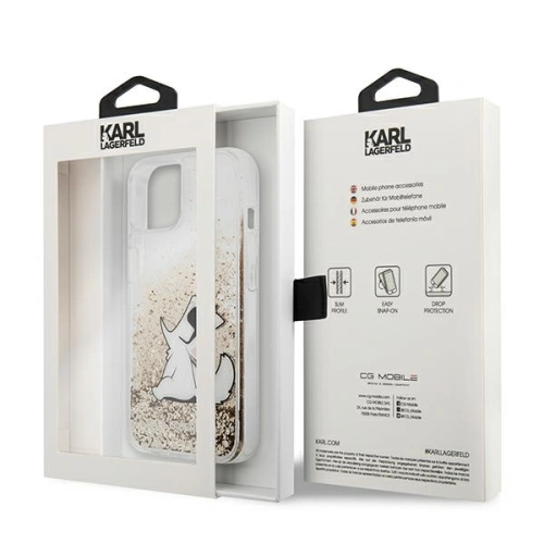 Kup Etui Karl Lagerfeld KLHCP13MGCFD Apple iPhone 13 arany/hardver Liquid Glitter Choupette Fun - KLD615GLD - {ean13} - Sklep Home Screen