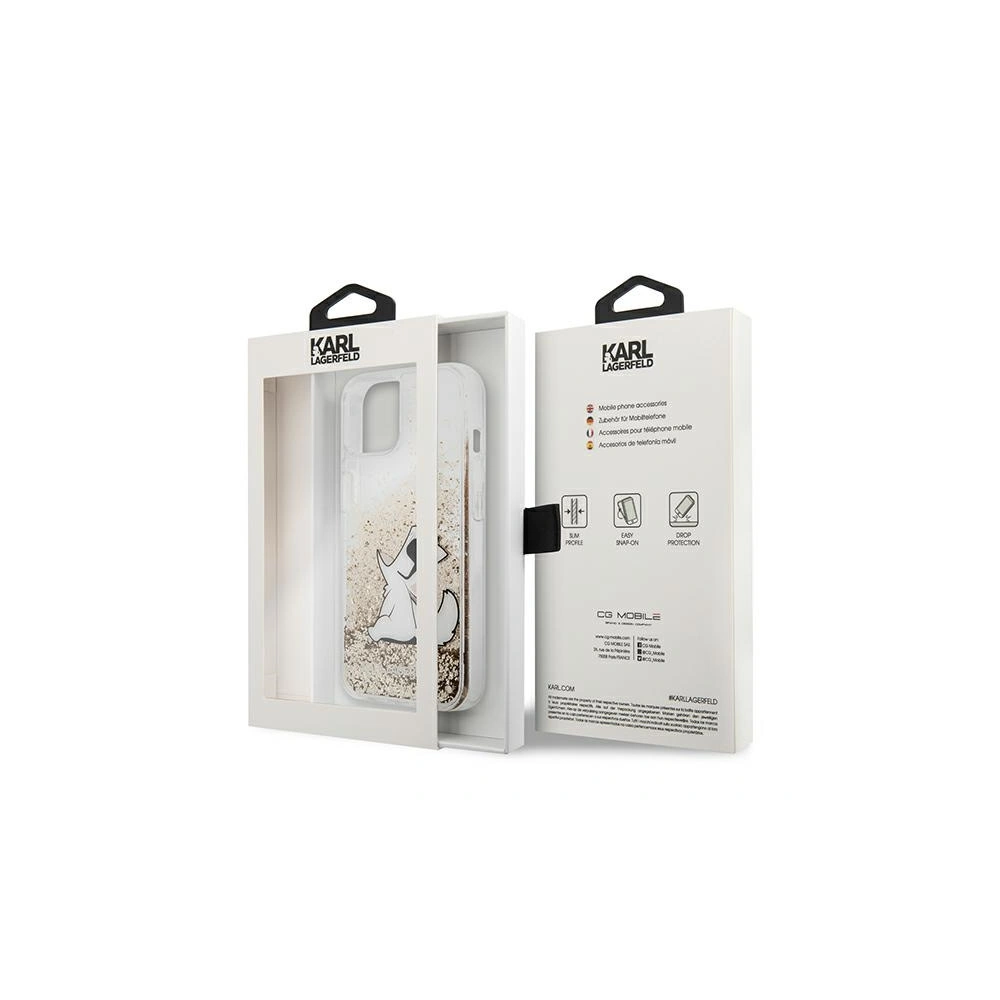 Etui Karl Lagerfeld KLHCP13MGCFD Apple iPhone 13 złoty/gold hardcase Liquid Glitter Choupette Fun