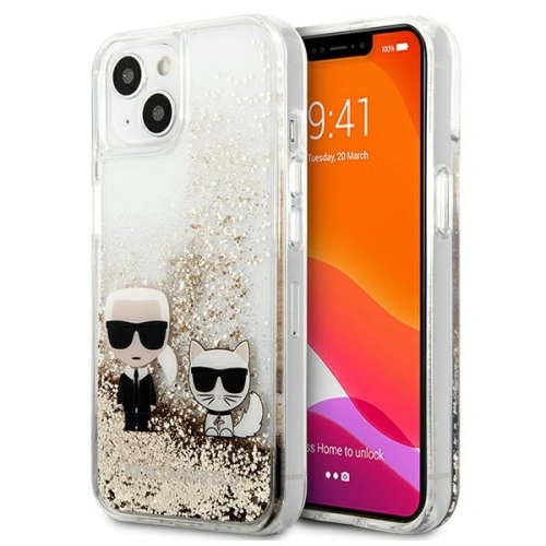 Kup Etui Karl Lagerfeld KLHCP13MGKCD Apple iPhone 13 arany/hardcase Liquid Glitter Karl&Choupette - KLD616GLD - {ean13} - Sklep Home Screen