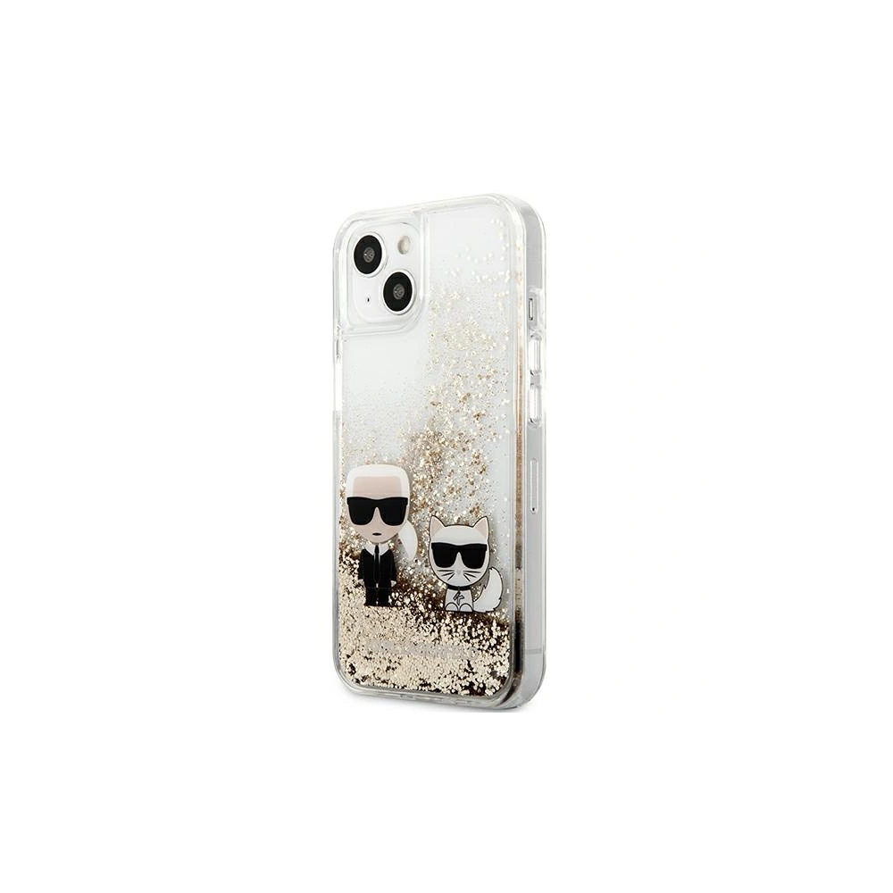 Etui Karl Lagerfeld KLHCP13MGKCD Apple iPhone 13 złoty/gold hardcase Liquid Glitter Karl&Choupette