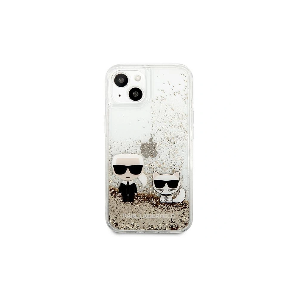 Etui Karl Lagerfeld KLHCP13MGKCD Apple iPhone 13 złoty/gold hardcase Liquid Glitter Karl&Choupette