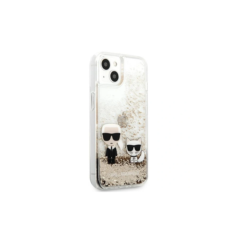 Etui Karl Lagerfeld KLHCP13MGKCD Apple iPhone 13 złoty/gold hardcase Liquid Glitter Karl&Choupette