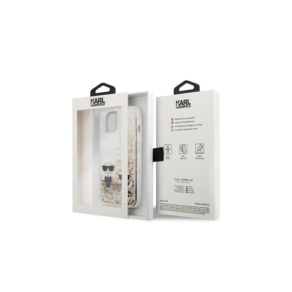 Etui Karl Lagerfeld KLHCP13MGKCD Apple iPhone 13 złoty/gold hardcase Liquid Glitter Karl&Choupette