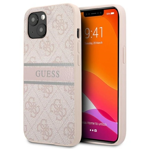 Kup Case Guess GUHCP13S4GDPI Apple iPhone 13 mini rosa/pink hardcase 4G Stripe - GUE1281PNK - {ean13} - Sklep Home Screen
