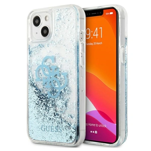 Kup Etui Guess GUHCP13SLG4GBL Apple iPhone 13 mini albastru/blue hardcase 4G Big Liquid Glitter - GUE1284BLU - {ean13} - Sklep Home Screen