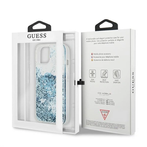 Kup Etui Guess GUHCP13SLG4GBL Apple iPhone 13 mini niebieski/blue hardcase 4G Big Liquid Glitter - GUE1284BLU - {ean13} - Sklep Home Screen