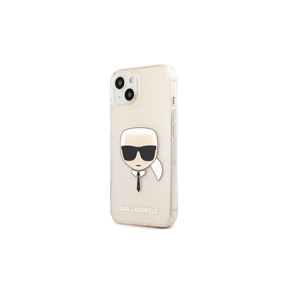 Etui Karl Lagerfeld KLHCP13MKHTUGLGO Apple iPhone 13 złoty/gold hardcase Glitter Karl`s Head