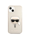 Buy Karl Lagerfeld KLHCP13MKHTUGLGO Apple iPhone 13 gold hardcase Glitter Karl`s Head - KLD617GLD - {ean13} - Home Screen Store Europe
