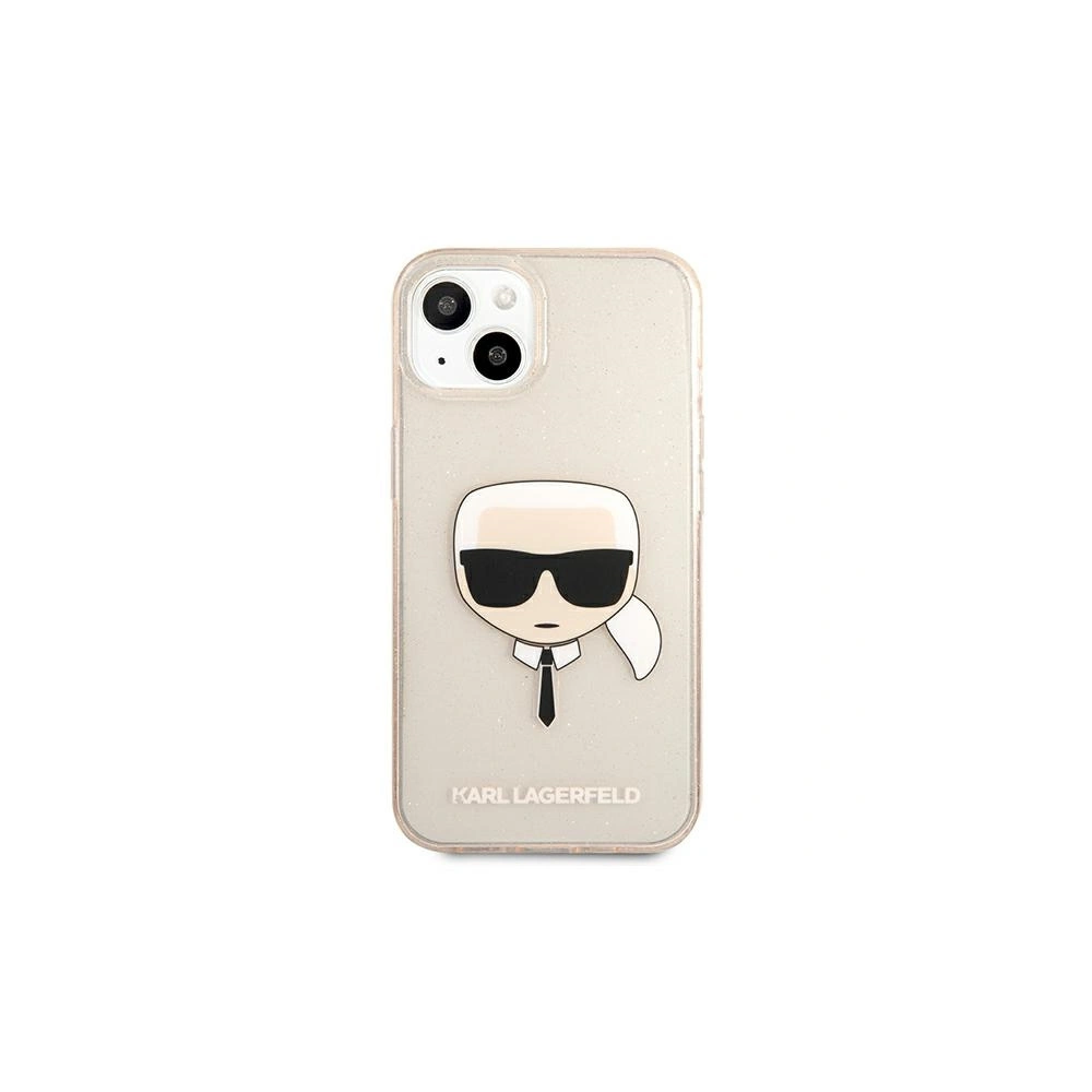 Etui Karl Lagerfeld KLHCP13MKHTUGLGO Apple iPhone 13 złoty/gold hardcase Glitter Karl`s Head