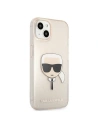 Buy Karl Lagerfeld KLHCP13MKHTUGLGO Apple iPhone 13 gold hardcase Glitter Karl`s Head - KLD617GLD - {ean13} - Home Screen Store Europe