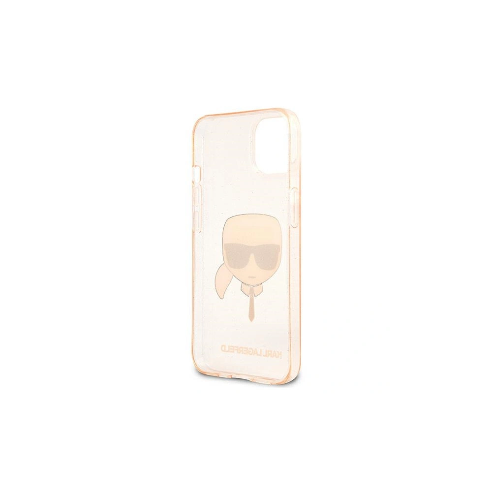 Etui Karl Lagerfeld KLHCP13MKHTUGLGO Apple iPhone 13 złoty/gold hardcase Glitter Karl`s Head