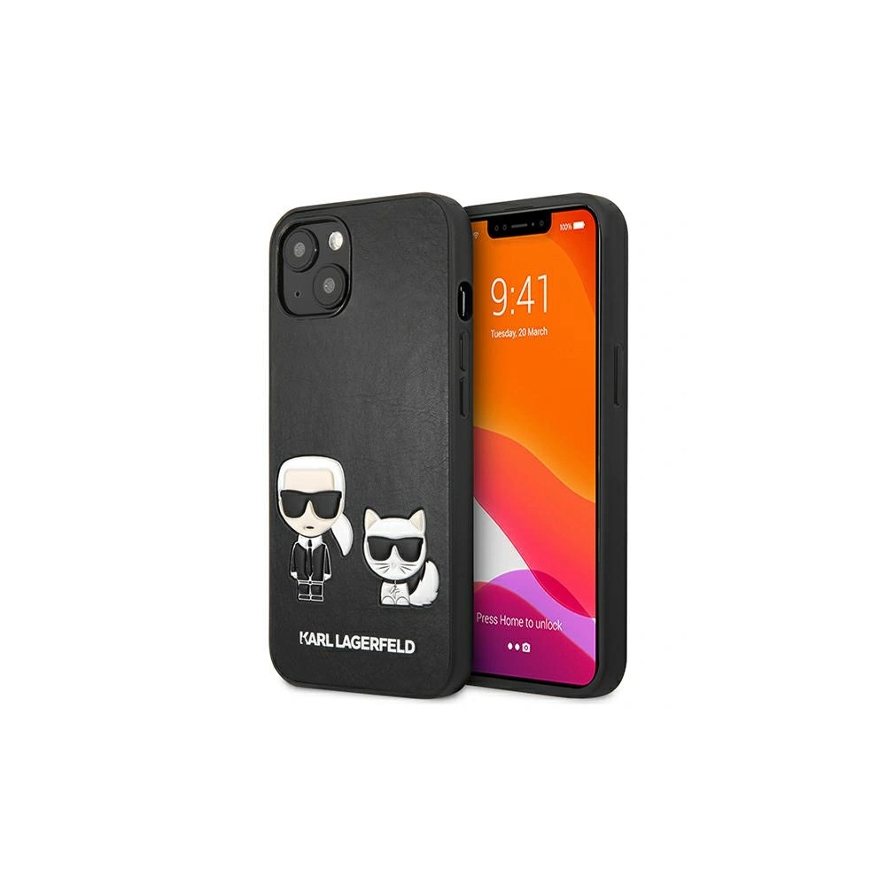 Etui Karl Lagerfeld KLHCP13MPCUSKCBK Apple iPhone 13 czarny/black hardcase Ikonik Karl & Choupette