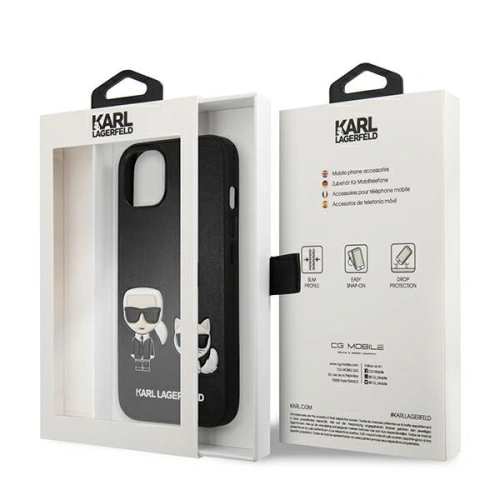 Kup Etui Karl Lagerfeld KLHCP13MPCUSKCBK Apple iPhone 13 černý/black hardcase Ikonik Karl & Choupette - KLD618BLK - {ean13} - Sklep Home Screen