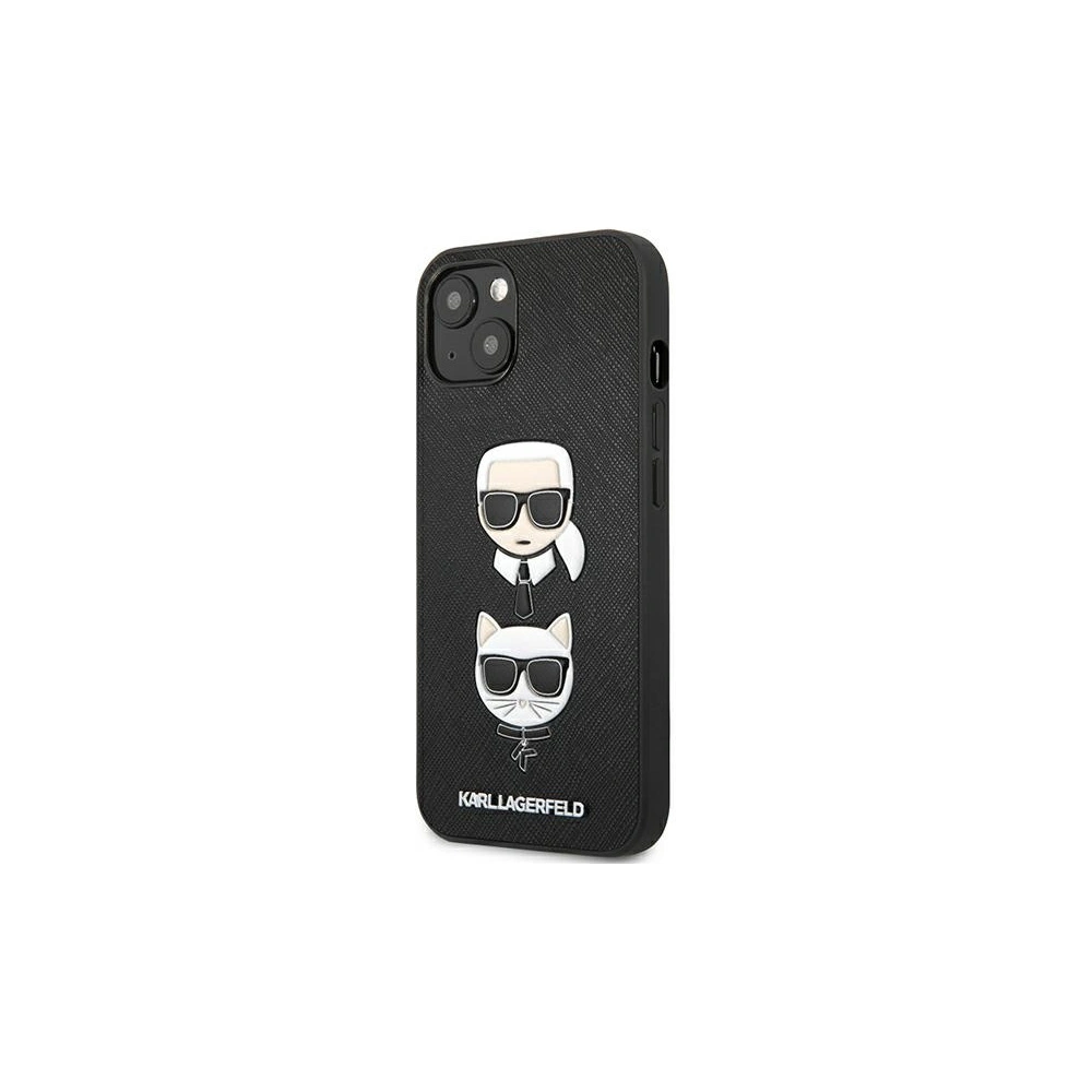 Etui Karl Lagerfeld KLHCP13MSAKICKCBK Apple iPhone 13 czarny/black book Saffiano Karl & Choupette