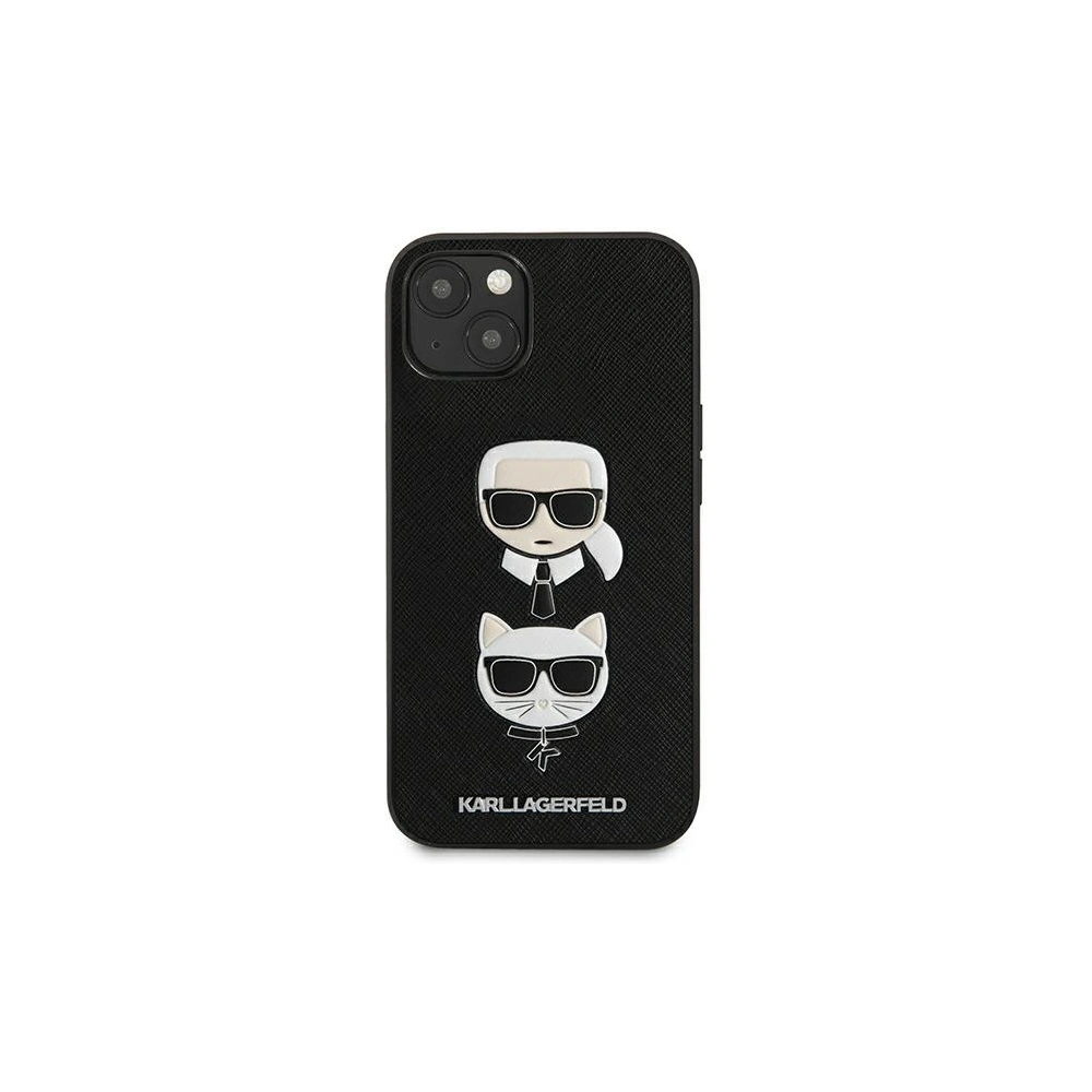 Etui Karl Lagerfeld KLHCP13MSAKICKCBK Apple iPhone 13 czarny/black book Saffiano Karl & Choupette