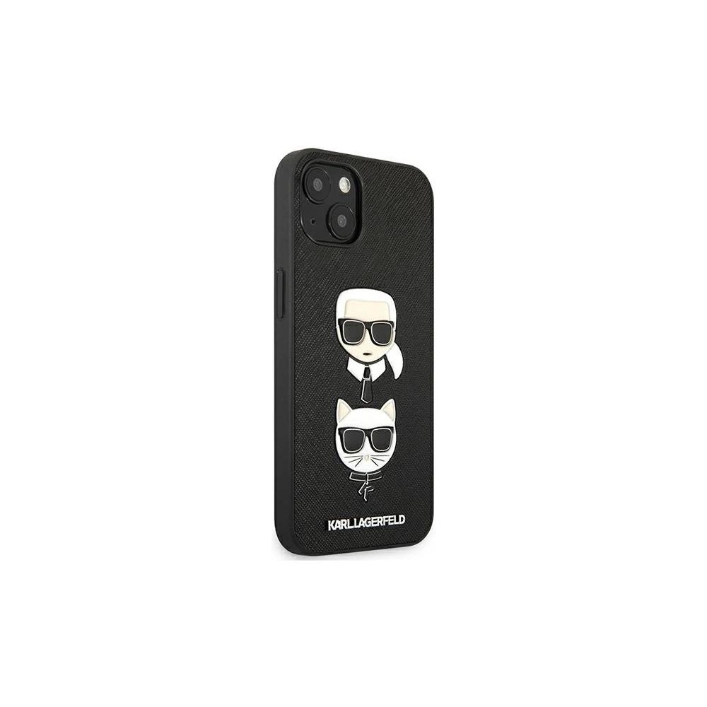 Etui Karl Lagerfeld KLHCP13MSAKICKCBK Apple iPhone 13 czarny/black book Saffiano Karl & Choupette