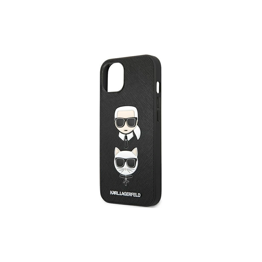 Etui Karl Lagerfeld KLHCP13MSAKICKCBK Apple iPhone 13 czarny/black book Saffiano Karl & Choupette