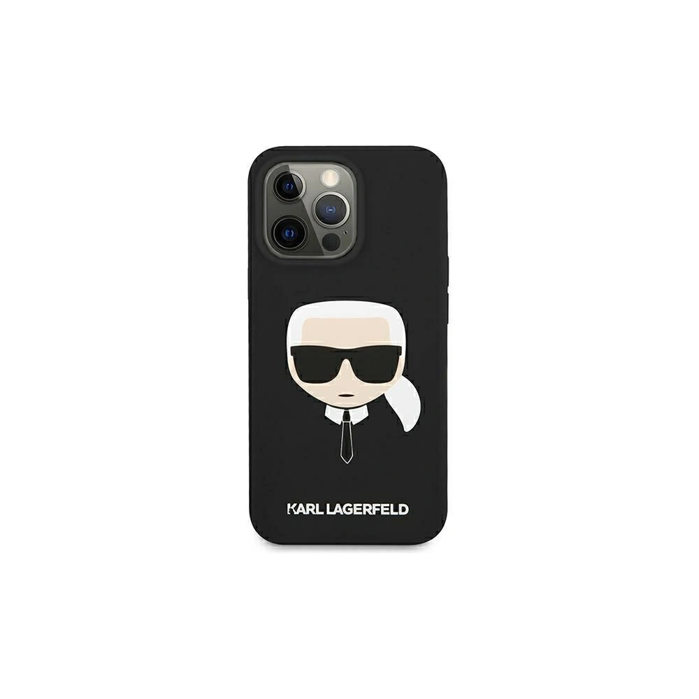 Etui Karl Lagerfeld KLHCP13MSLKHBK Apple iPhone 13 czarny/black hardcase Silicone Karl`s Head