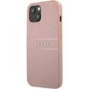 Etui Guess GUHCP13SPSASBPI Apple iPhone 13 mini różowy/pink hardcase Saffiano Stripe