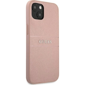 Etui Guess GUHCP13SPSASBPI Apple iPhone 13 mini różowy/pink hardcase Saffiano Stripe