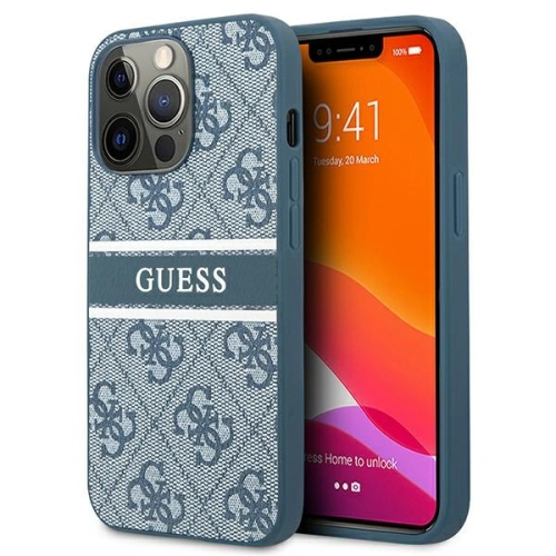 Kup Etui Guess GUHCP13X4GDBL Apple iPhone 13 Pro Max albastru/blue hardcase 4G Stripe - GUE1288BLU - {ean13} - Sklep Home Screen