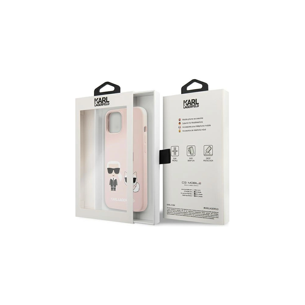 Etui Karl Lagerfeld KLHCP13MSSKCI Apple iPhone 13 hardcase jasno różowy/light pink Silicone Karl & Choupette