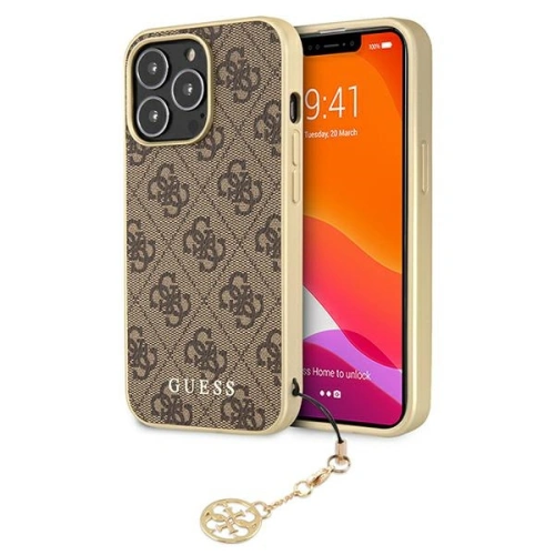 Kup Etui Guess GUHCP13XGF4GBR Apple iPhone 13 Pro Max brązowy/brown hardcase 4G Charms Collection - GUE1291BR - {ean13} - Sklep Home Screen