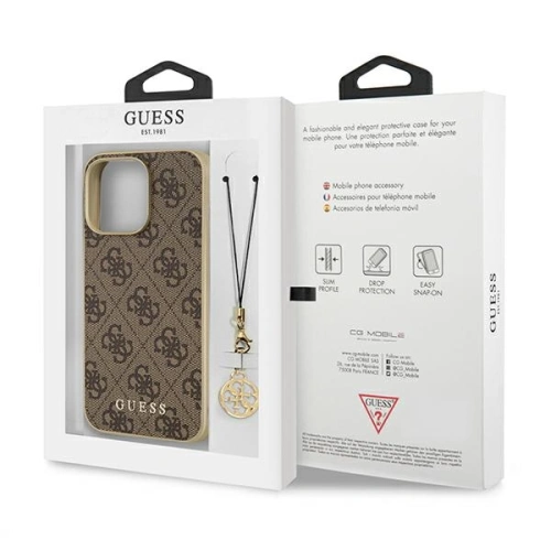 Kup Etui Guess GUHCP13XGF4GBR Apple iPhone 13 Pro Max brązowy/brown hardcase 4G Charms Collection - GUE1291BR - {ean13} - Sklep Home Screen