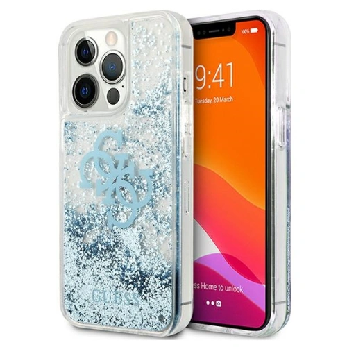 Kup Case Guess GUHCP13XLG4GBL Apple iPhone 13 Pro Max blau/hardcase 4G Big Liquid Glitter - GUE1292BLU - {ean13} - Sklep Home Screen