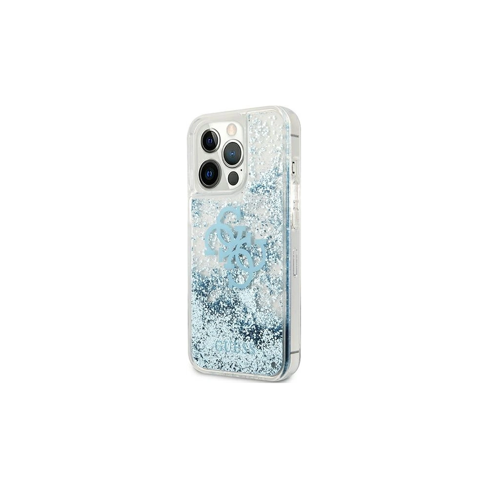 Etui Guess GUHCP13XLG4GBL Apple iPhone 13 Pro Max niebieski/blue hardcase 4G Big Liquid Glitter