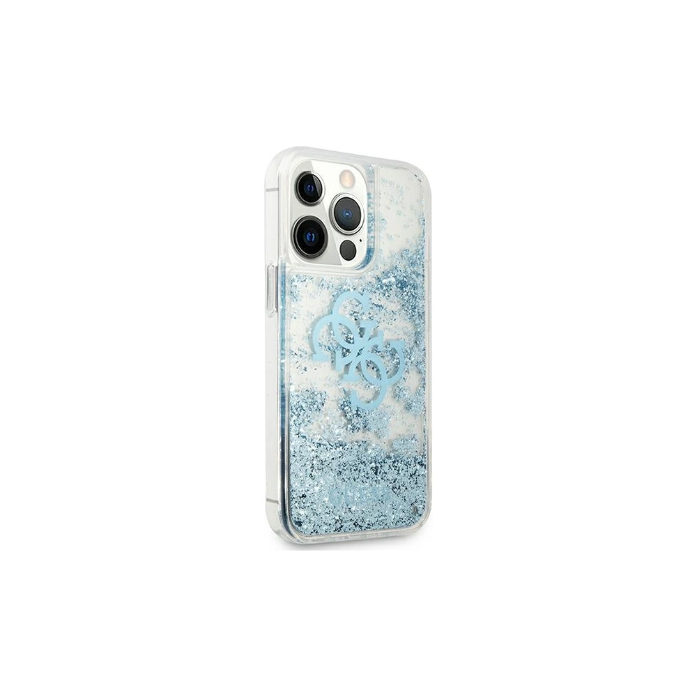Etui Guess GUHCP13XLG4GBL Apple iPhone 13 Pro Max niebieski/blue hardcase 4G Big Liquid Glitter