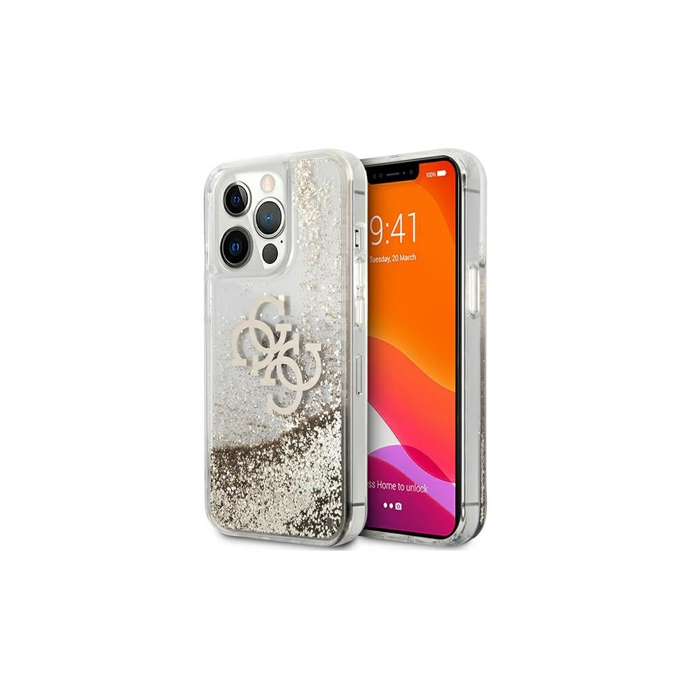 Etui Guess GUHCP13XLG4GGO Apple iPhone 13 Pro Max złoty/gold hardcase 4G Big Liquid Glitter