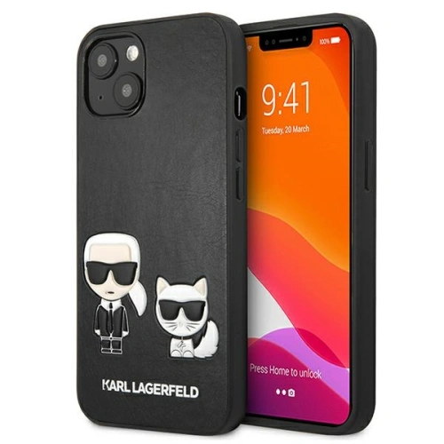 Kup Etui Karl Lagerfeld KLHCP13SPCUSKCBK Apple iPhone 13 mini černý/black hardcase Ikonik Karl & Choupette - KLD632BLK - {ean13} - Sklep Home Screen