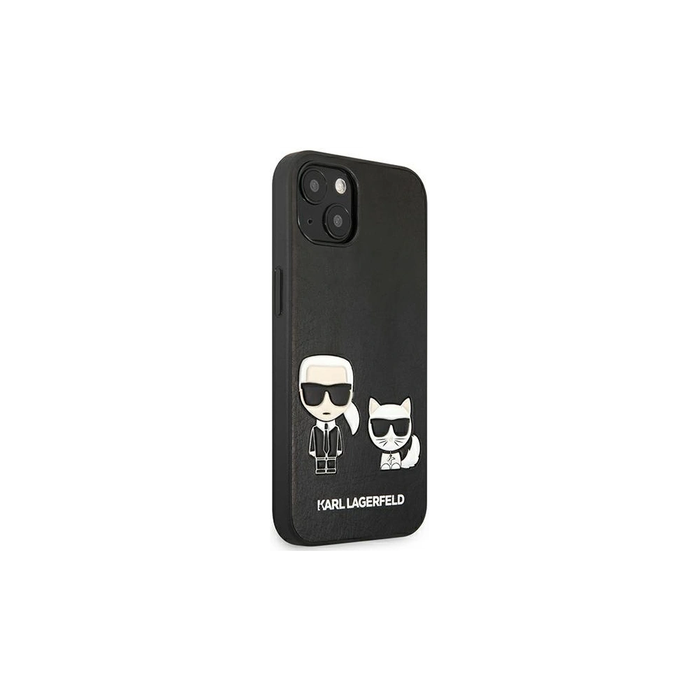 Etui Karl Lagerfeld KLHCP13SPCUSKCBK Apple iPhone 13 mini czarny/black hardcase Ikonik Karl & Choupette